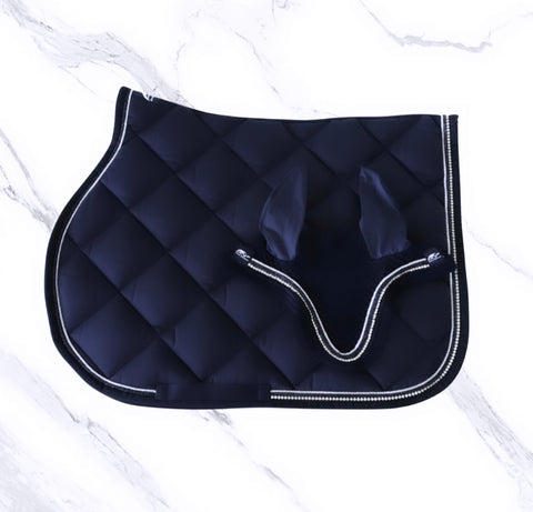 Anna Scarpati Quola Jump Saddle Pad & Zeug Ear Bonnet Set